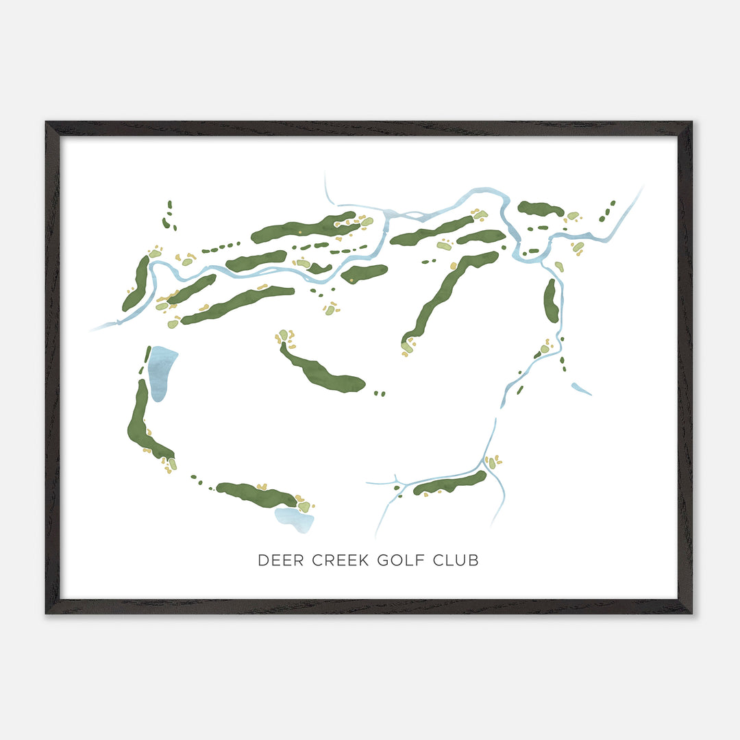 Print of Deer Creek Golf Club Modern Map