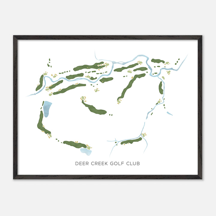 Print of Deer Creek Golf Club Modern Map