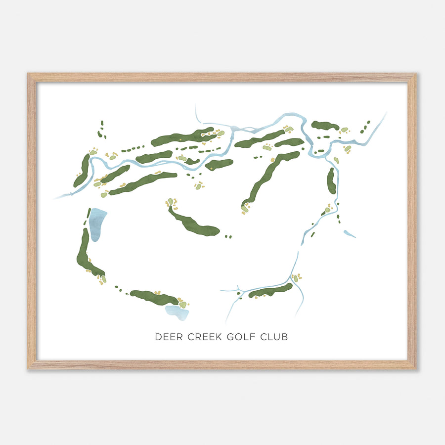 Print of Deer Creek Golf Club Modern Map