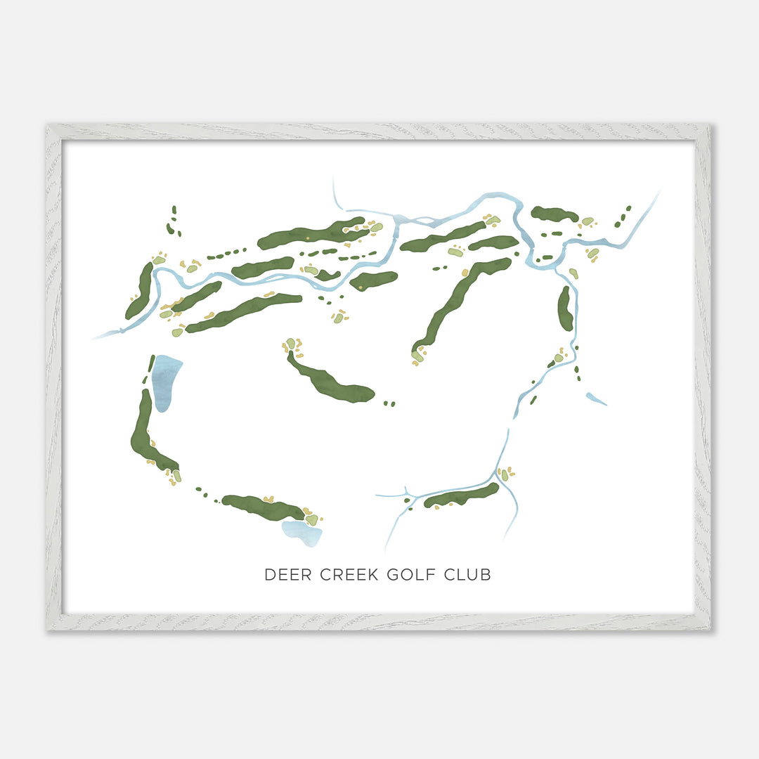 Print of Deer Creek Golf Club Modern Map