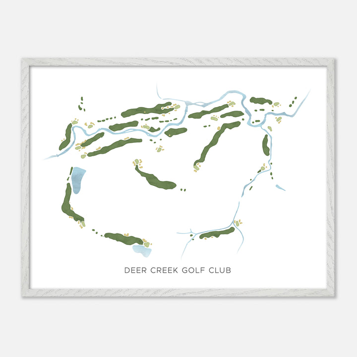 Print of Deer Creek Golf Club Modern Map