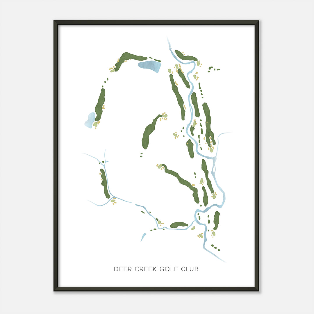 Print of Deer Creek Golf Club Modern Map