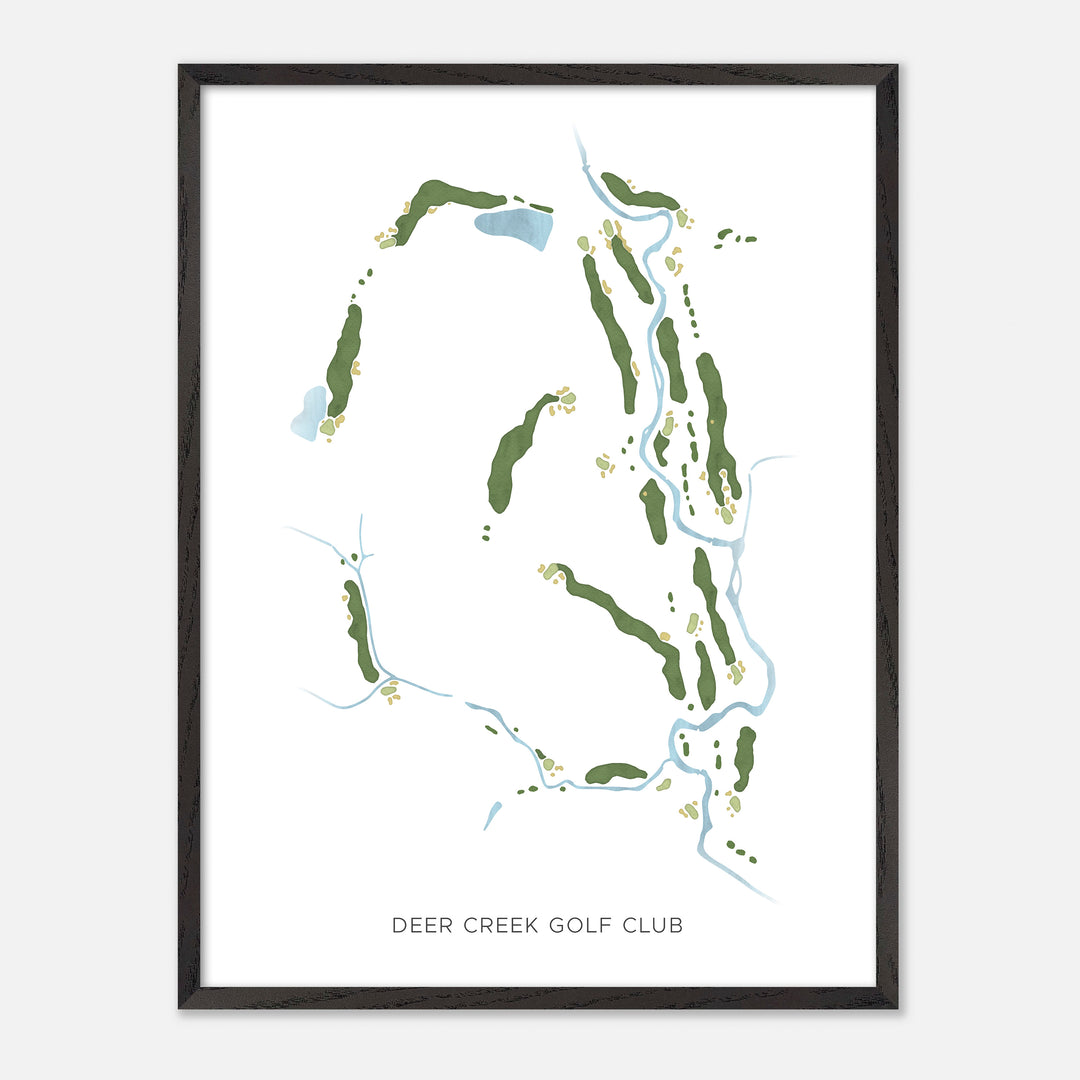 Print of Deer Creek Golf Club Modern Map