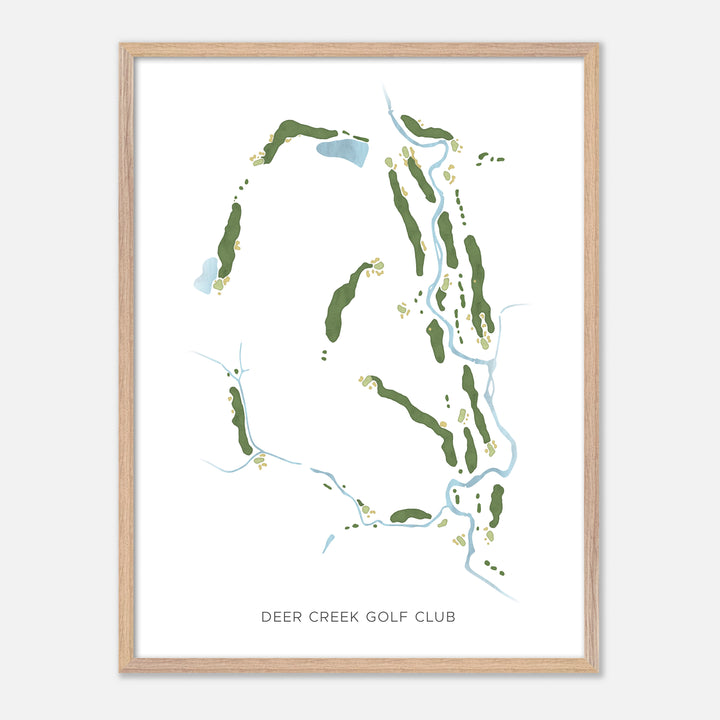 Print of Deer Creek Golf Club Modern Map