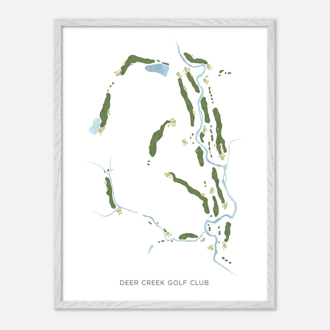 Print of Deer Creek Golf Club Modern Map