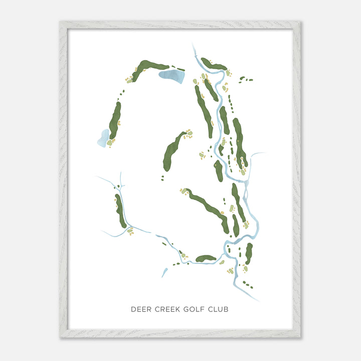 Print of Deer Creek Golf Club Modern Map