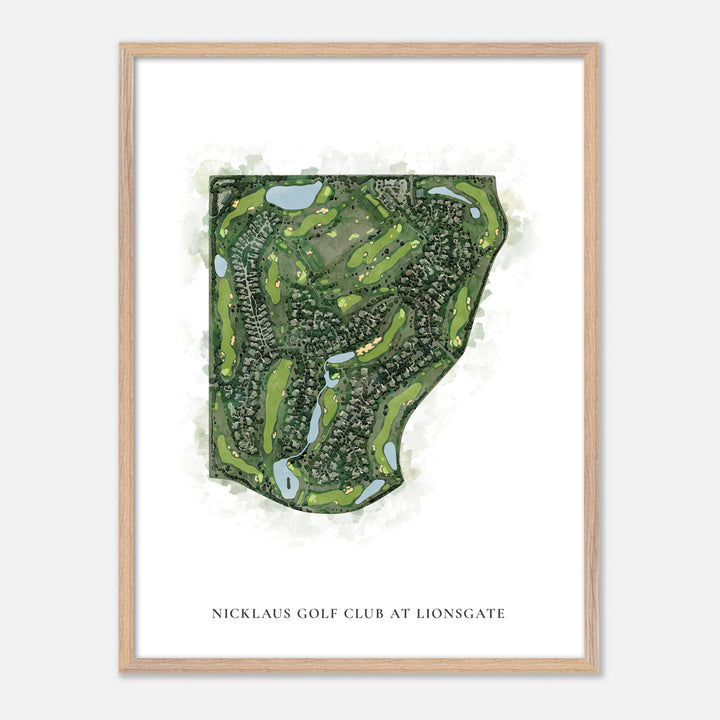 Print of Nicklaus Golf Club At Lionsgate Classic Map