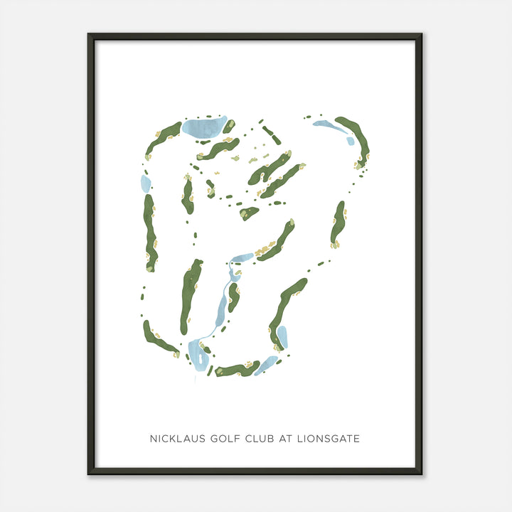 Print of Nicklaus Golf Club At Lionsgate Modern Map