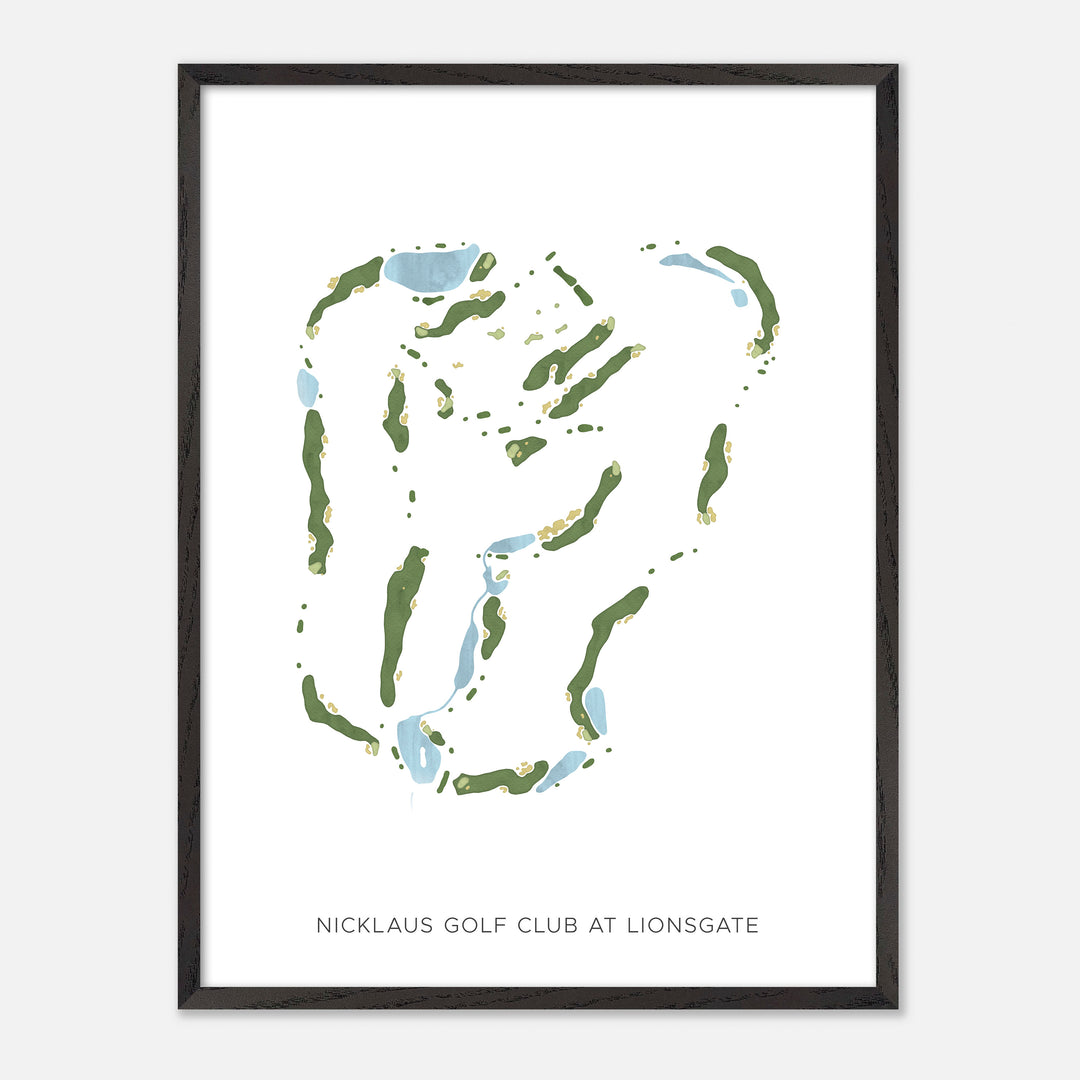 Print of Nicklaus Golf Club At Lionsgate Modern Map
