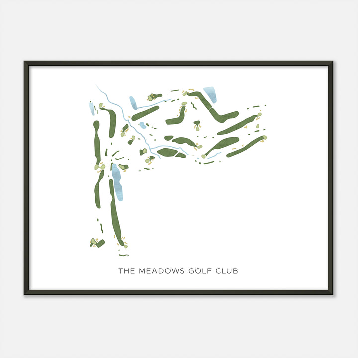 Print of The Meadows Golf Club Modern Map