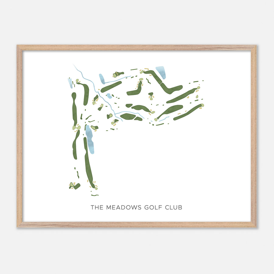 Print of The Meadows Golf Club Modern Map