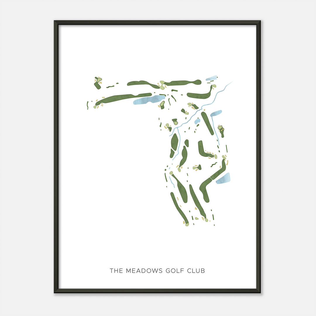 Print of The Meadows Golf Club Modern Map