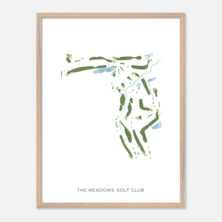 Print of The Meadows Golf Club Modern Map