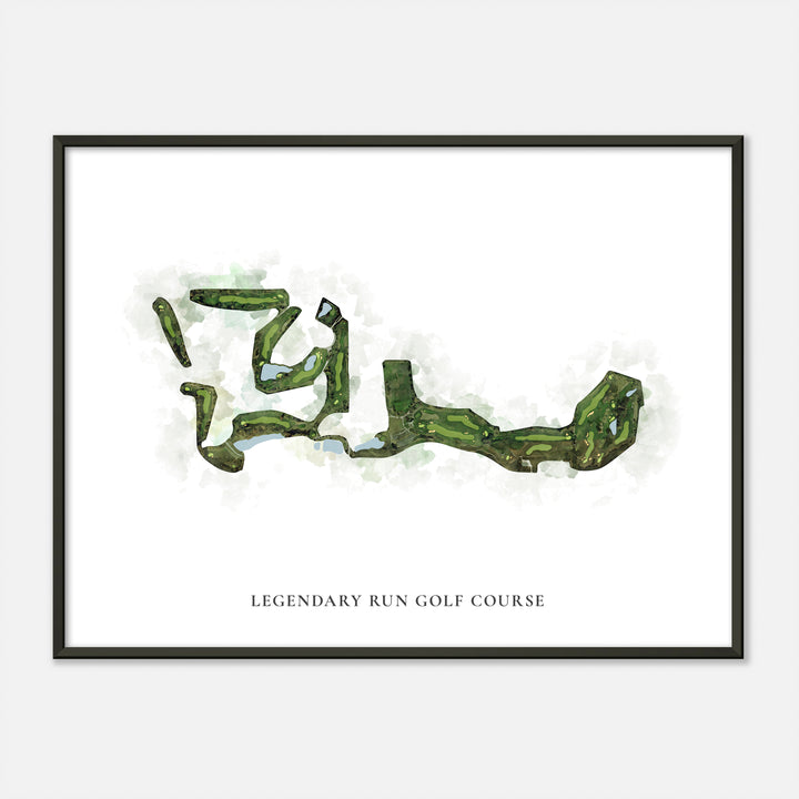 Print of Legendary Run Golf Course Classic Map