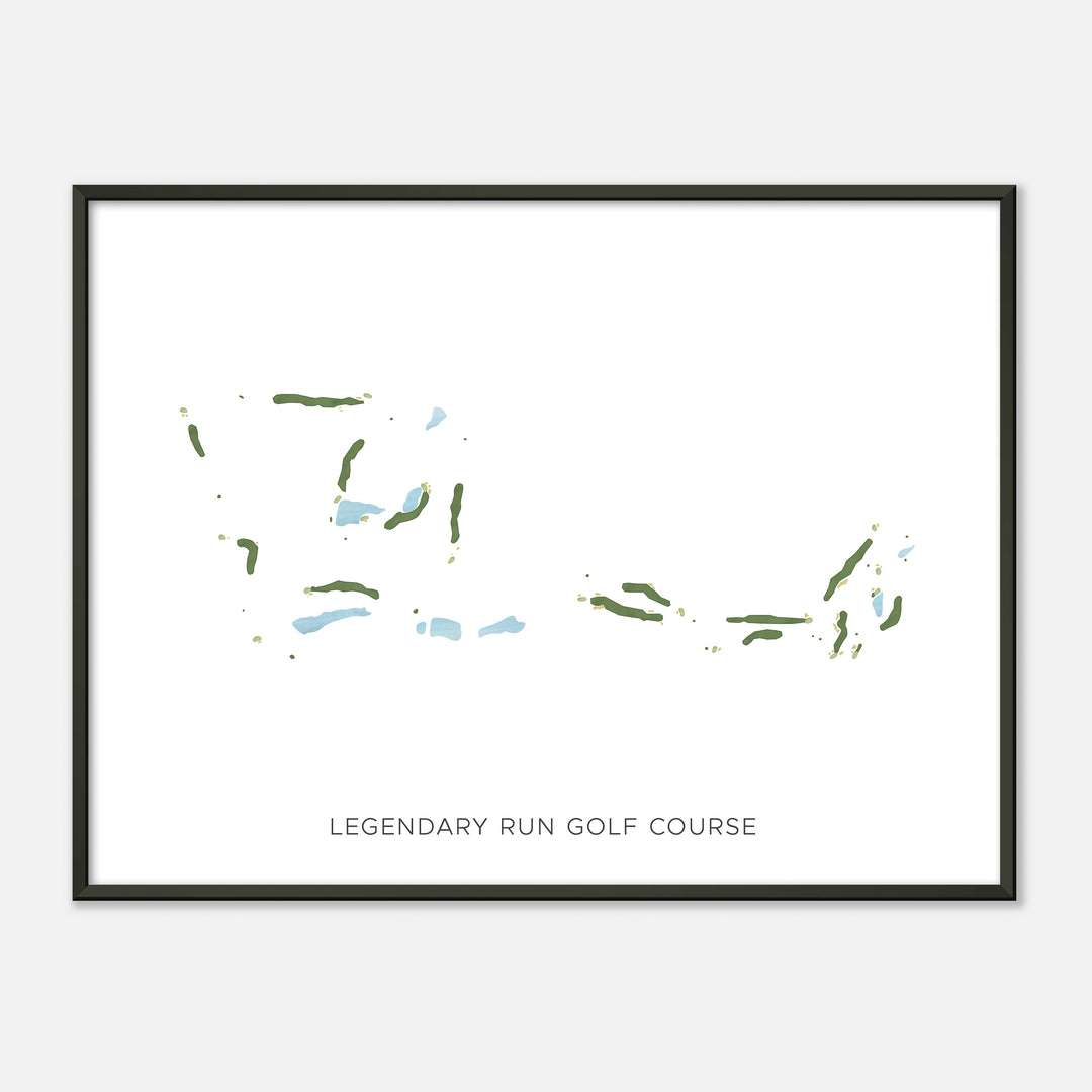 Print of Legendary Run Golf Course Modern Map