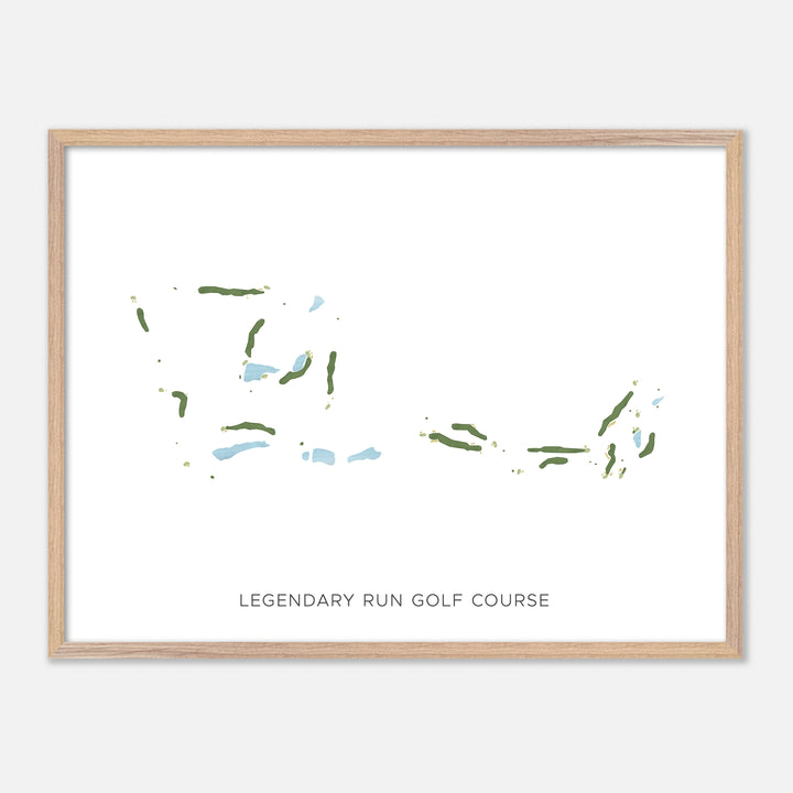 Print of Legendary Run Golf Course Modern Map