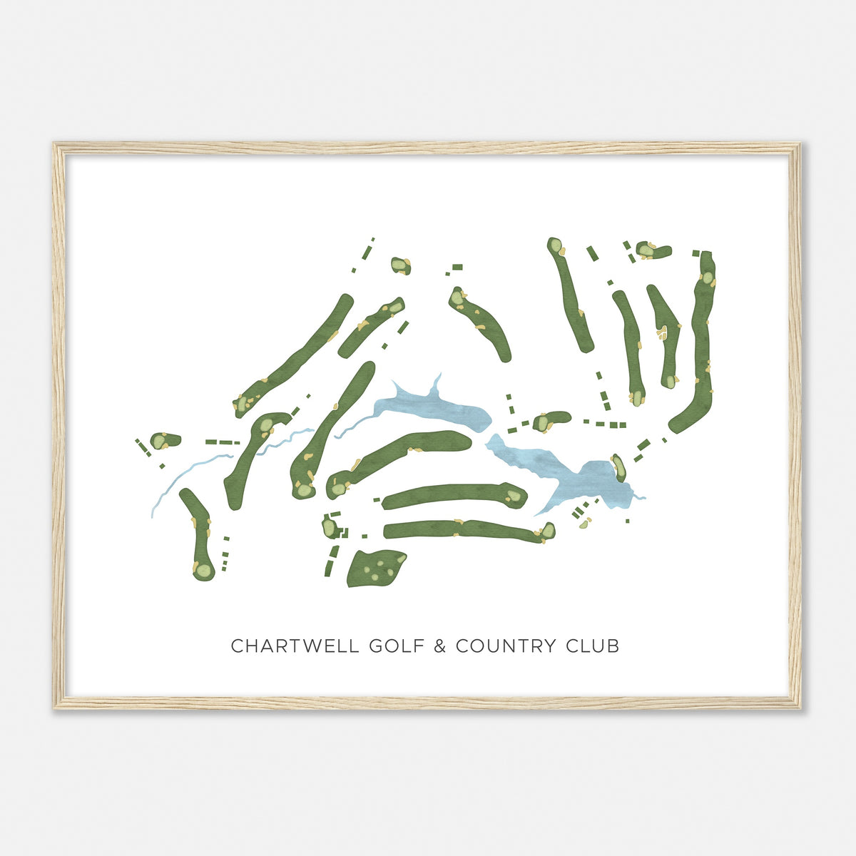 Print of Chartwell Golf & Country Club Modern Map