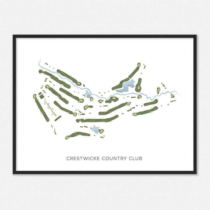 Print of Crestwicke Country Club Modern Map