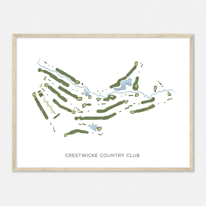 Print of Crestwicke Country Club Modern Map