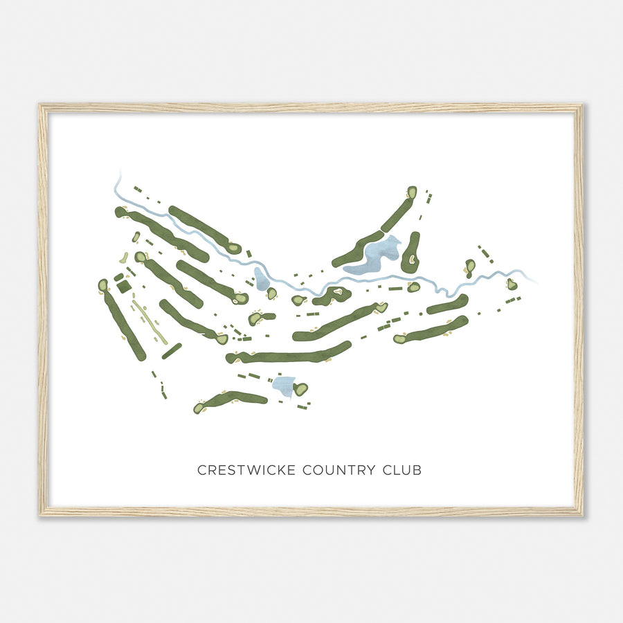 Print of Crestwicke Country Club Modern Map