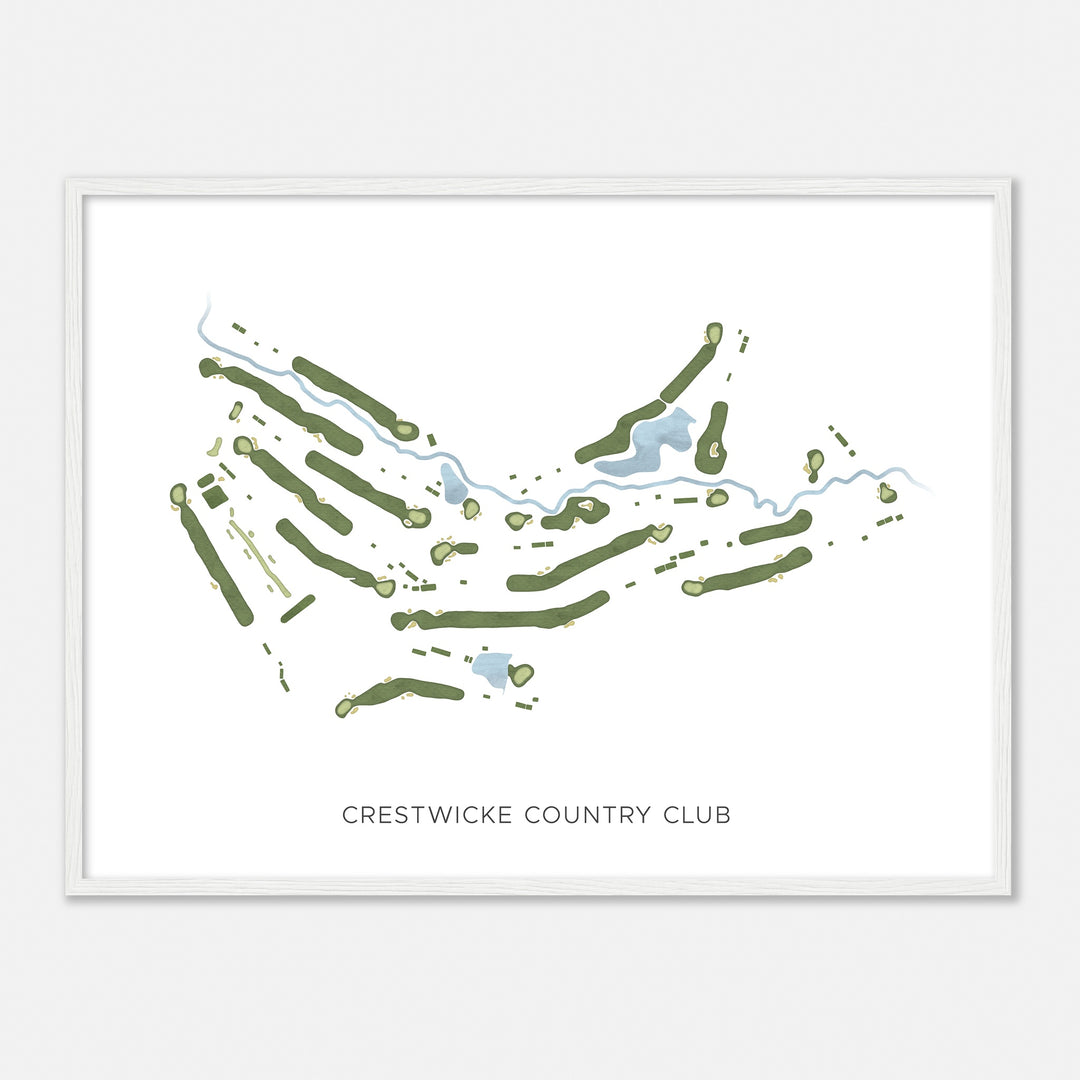 Print of Crestwicke Country Club Modern Map