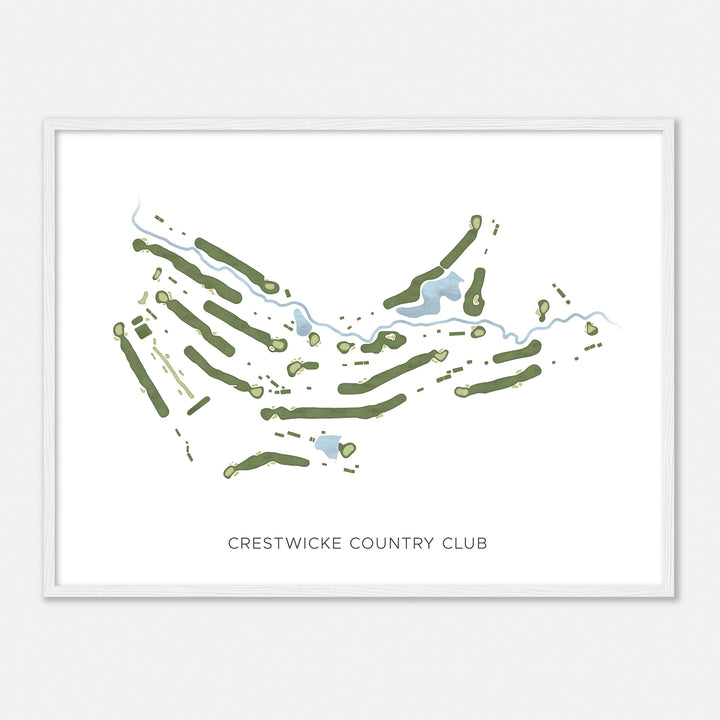 Print of Crestwicke Country Club Modern Map
