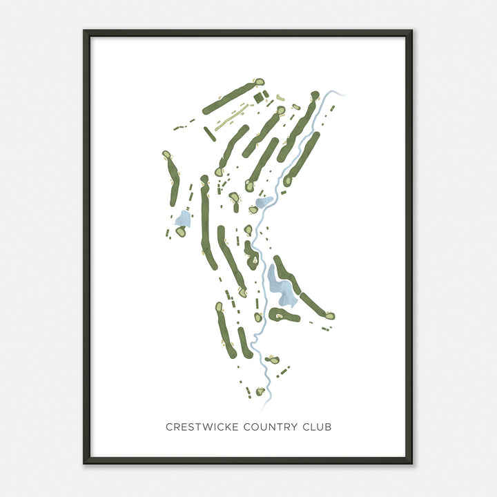 Print of Crestwicke Country Club Modern Map