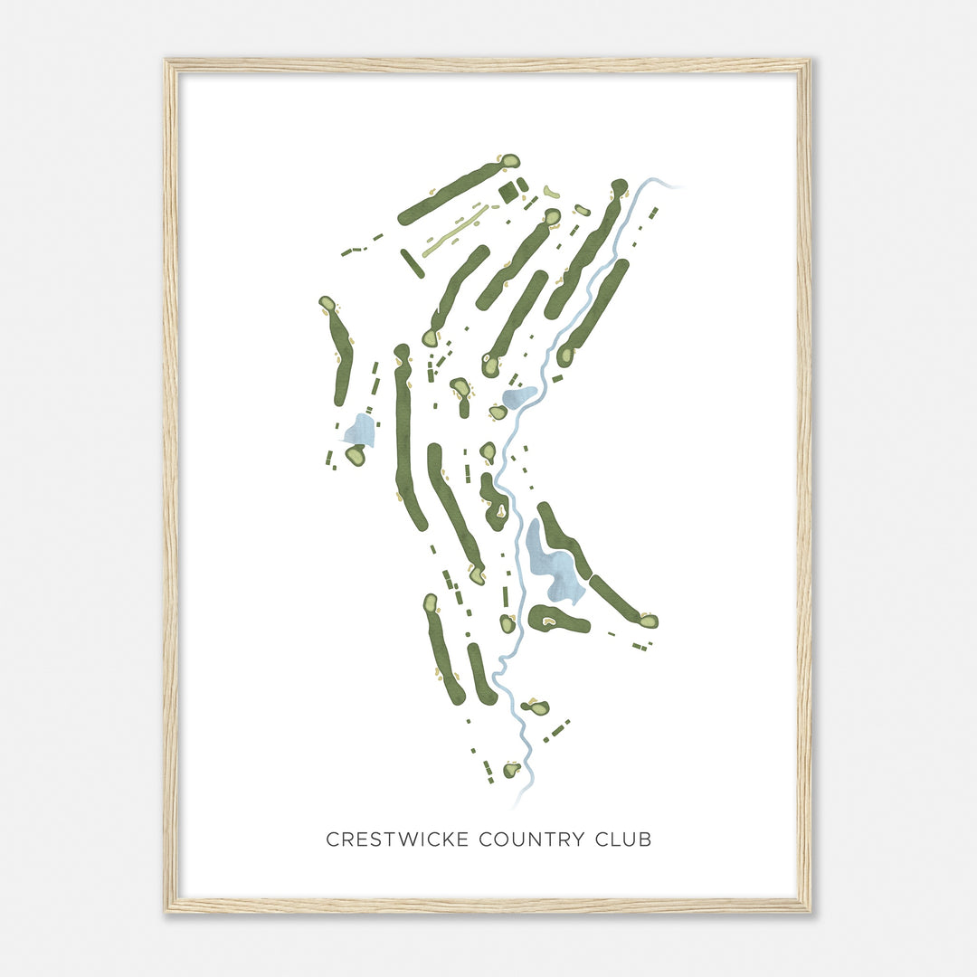 Print of Crestwicke Country Club Modern Map