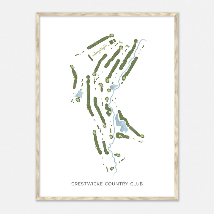 Print of Crestwicke Country Club Modern Map