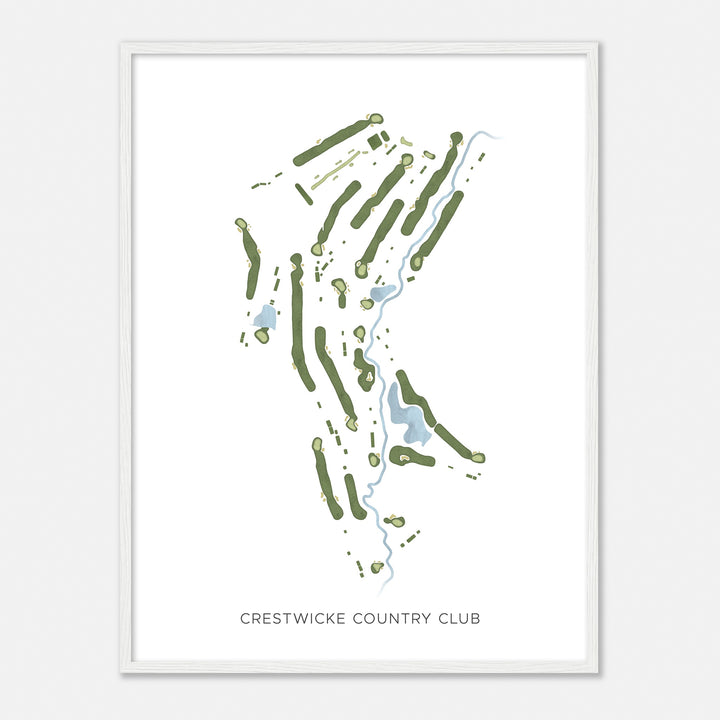 Print of Crestwicke Country Club Modern Map