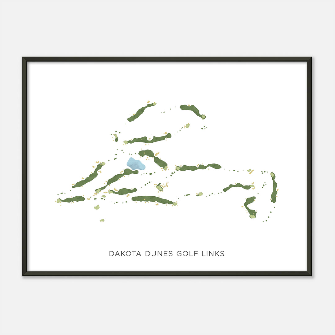Print of Dakota Dunes Golf Links Modern Map