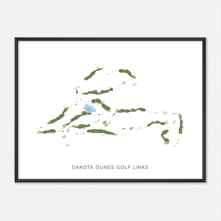Print of Dakota Dunes Golf Links Modern Map