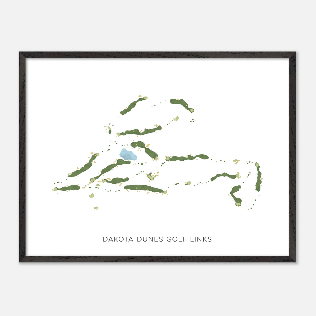Print of Dakota Dunes Golf Links Modern Map