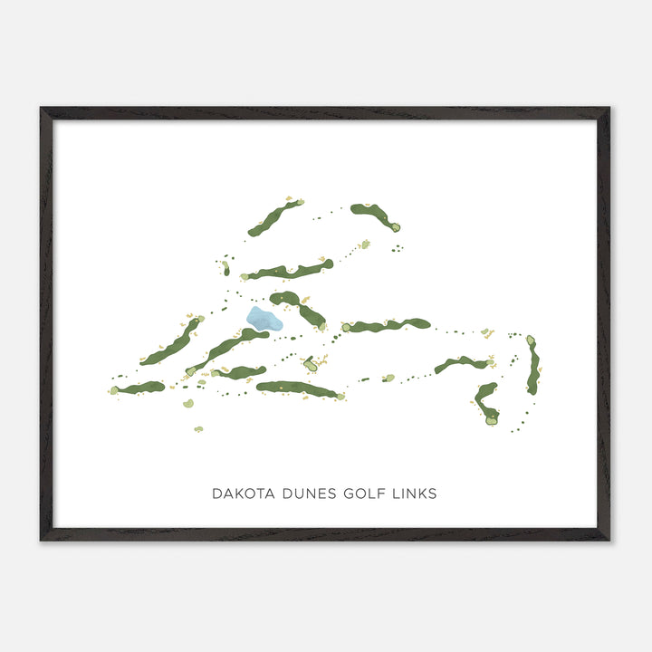 Print of Dakota Dunes Golf Links Modern Map