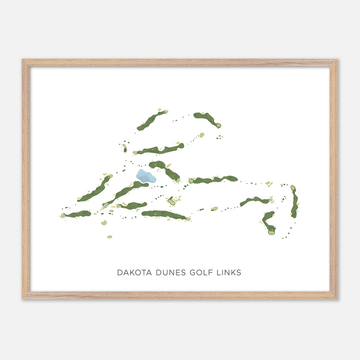 Print of Dakota Dunes Golf Links Modern Map