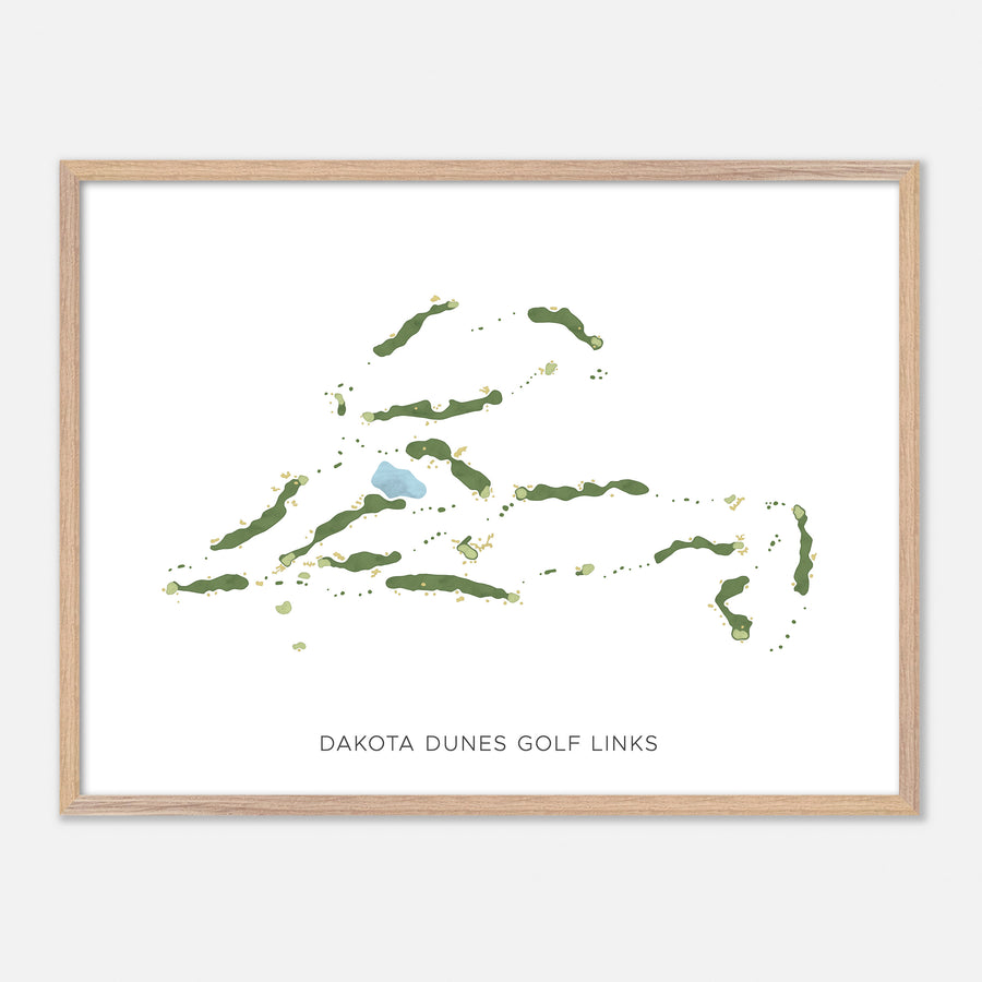 Print of Dakota Dunes Golf Links Modern Map