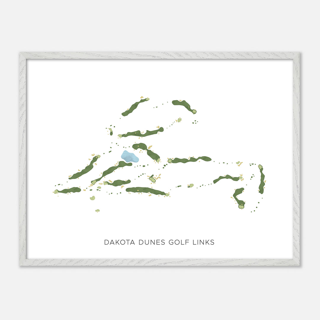 Print of Dakota Dunes Golf Links Modern Map