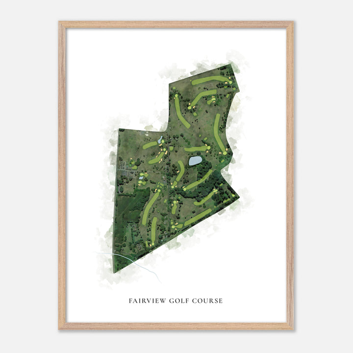 Print of Fairview Golf Course Classic Map