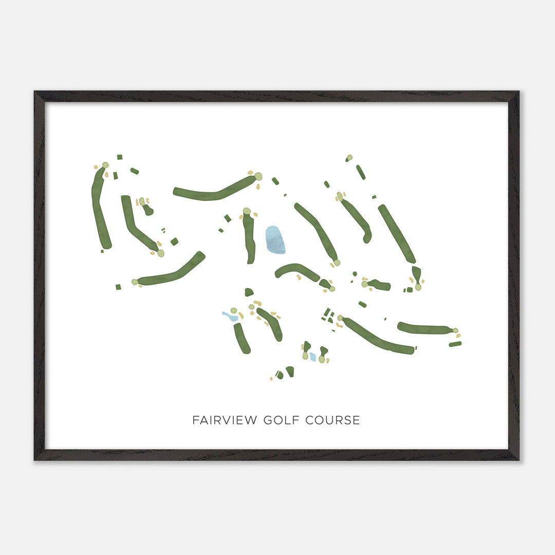 Print of Fairview Golf Course Modern Map