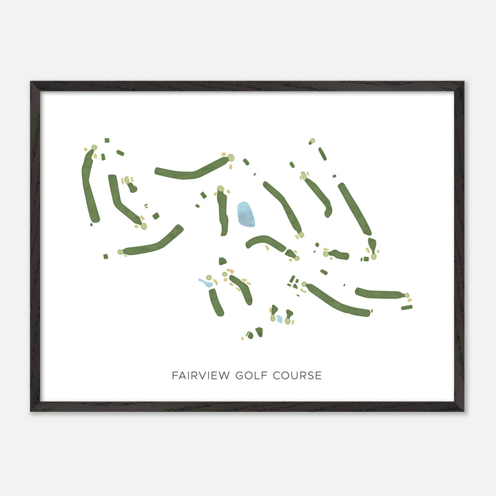 Print of Fairview Golf Course Modern Map