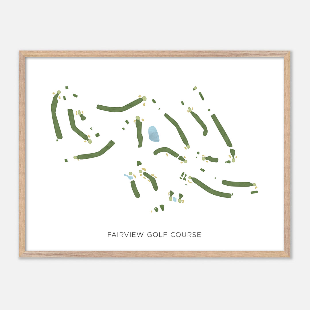 Print of Fairview Golf Course Modern Map