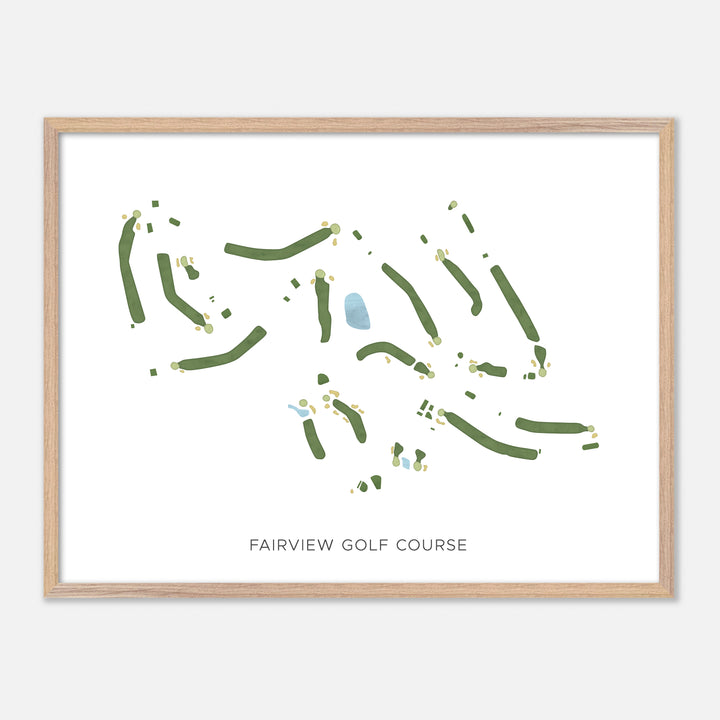 Print of Fairview Golf Course Modern Map