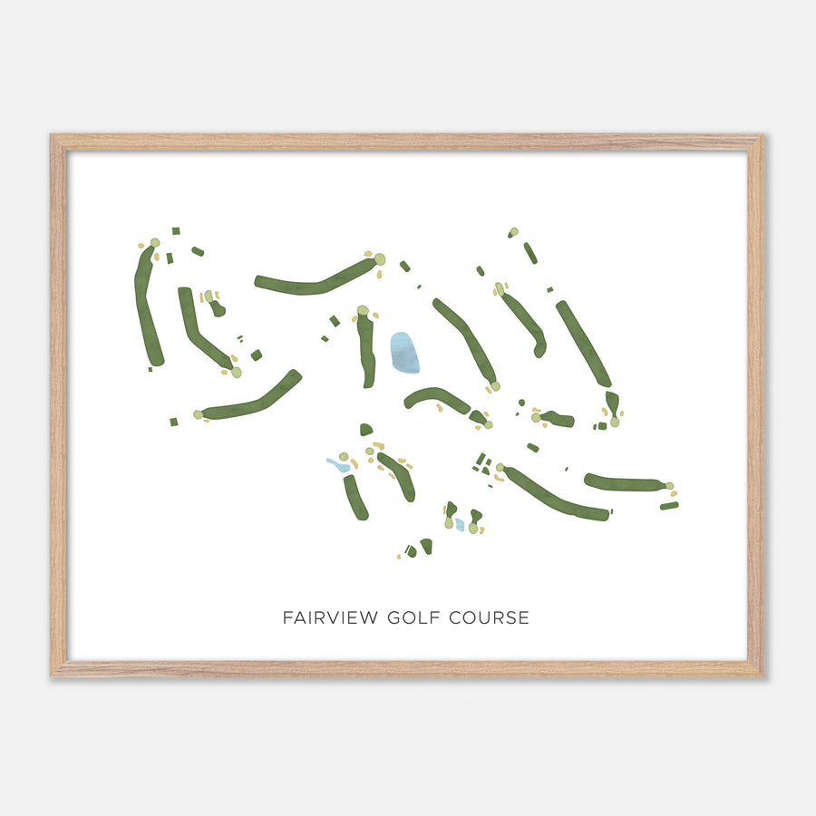 Print of Fairview Golf Course Modern Map