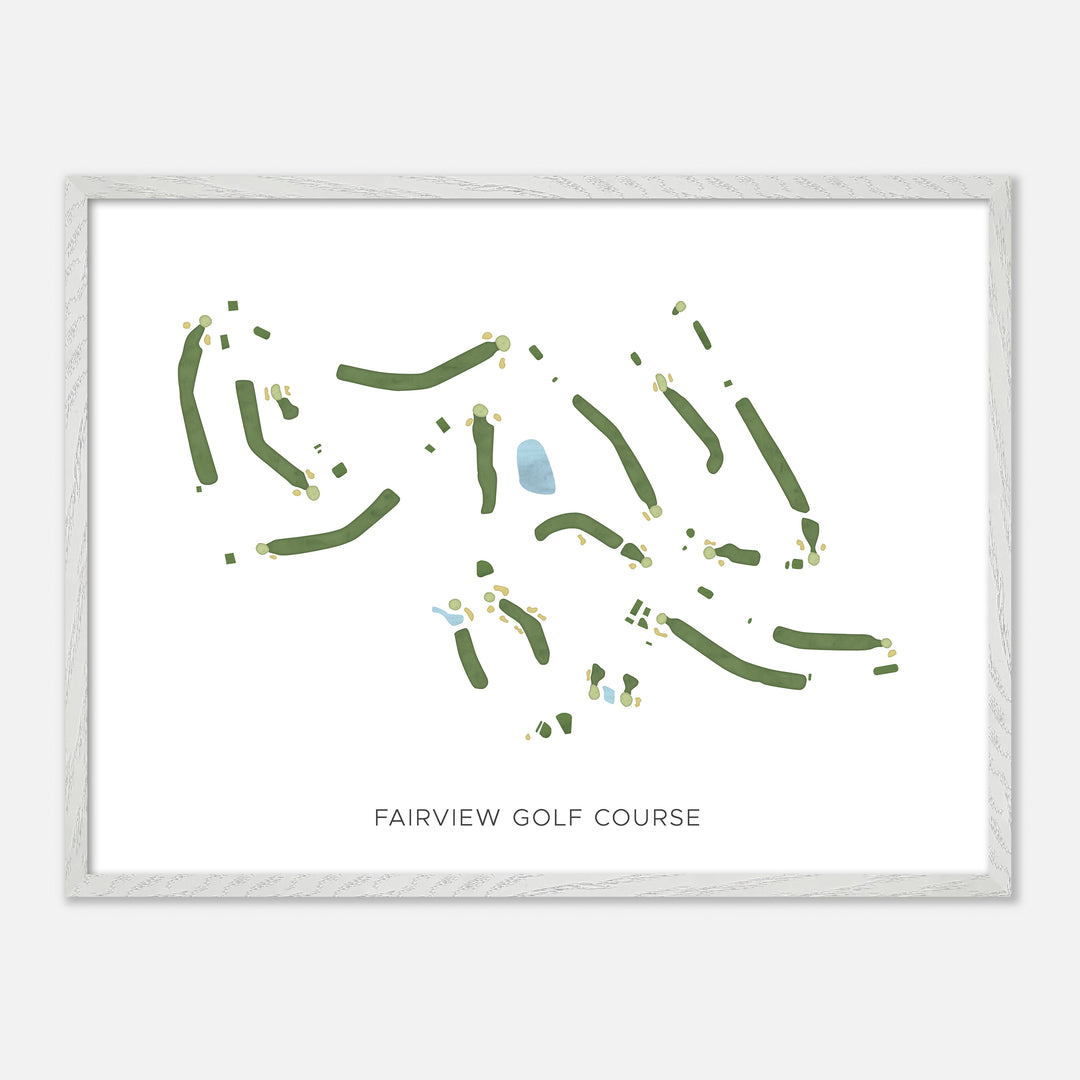 Print of Fairview Golf Course Modern Map