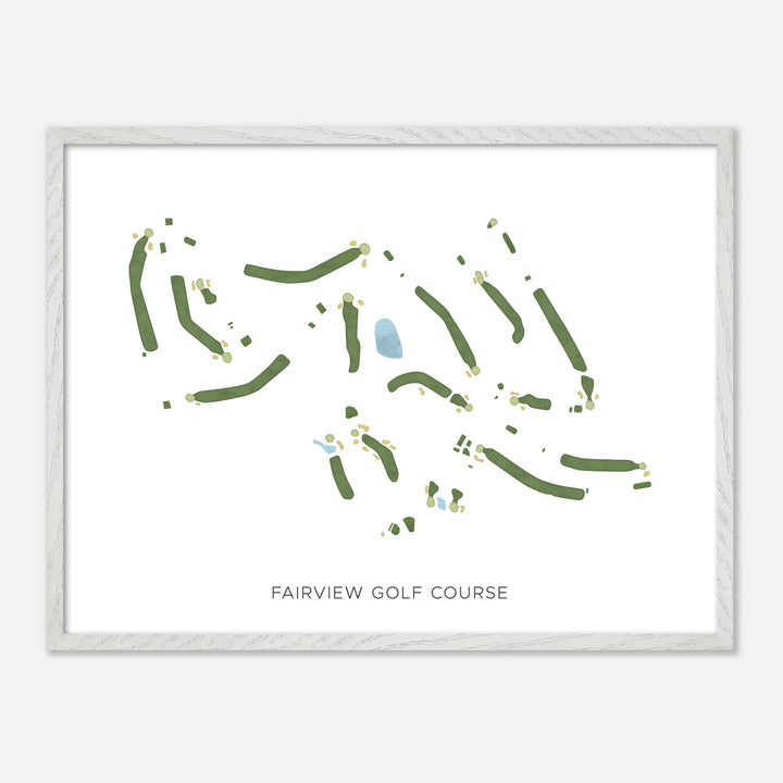 Print of Fairview Golf Course Modern Map