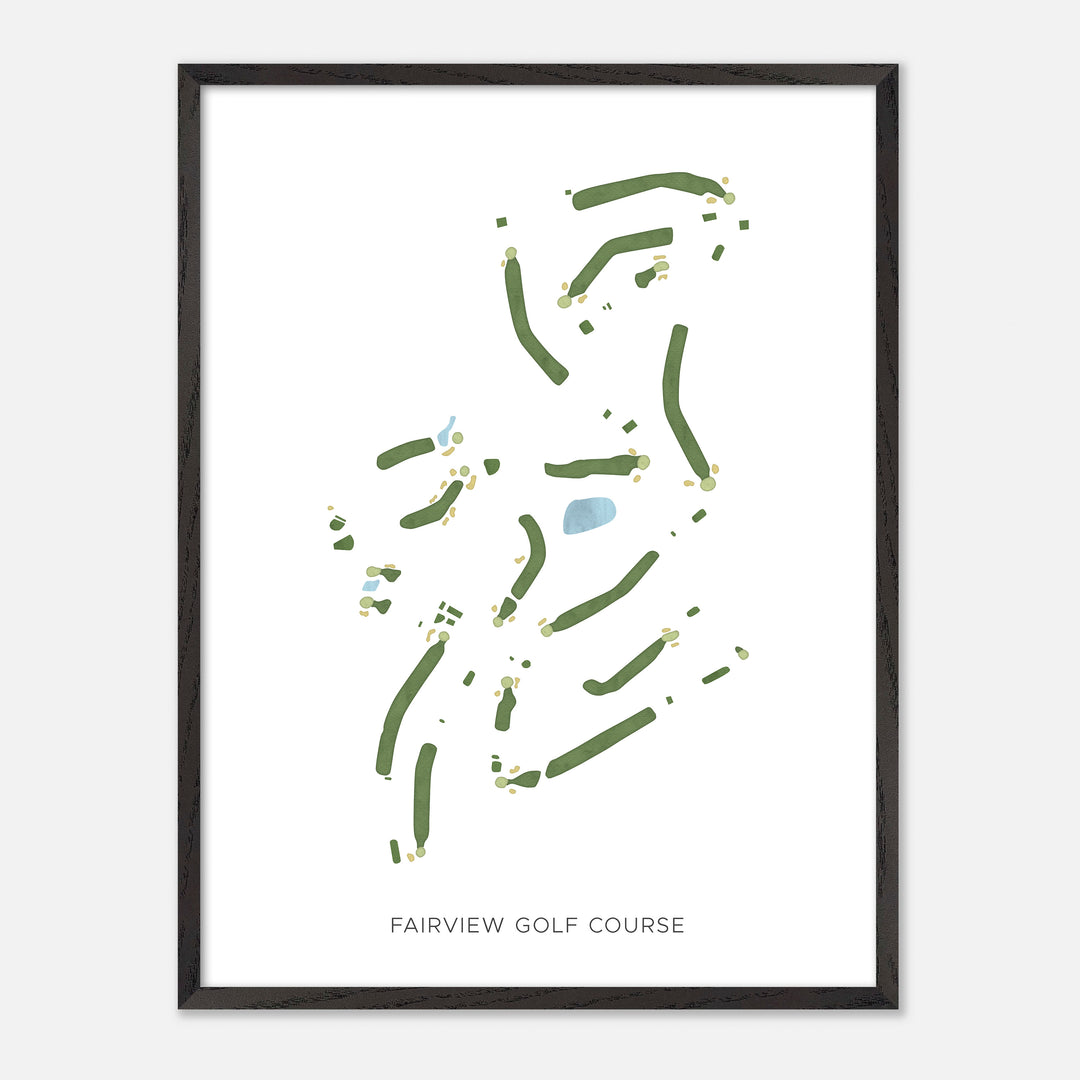 Print of Fairview Golf Course Modern Map