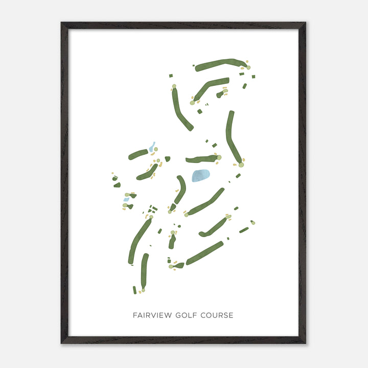 Print of Fairview Golf Course Modern Map