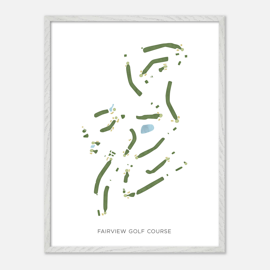 Print of Fairview Golf Course Modern Map