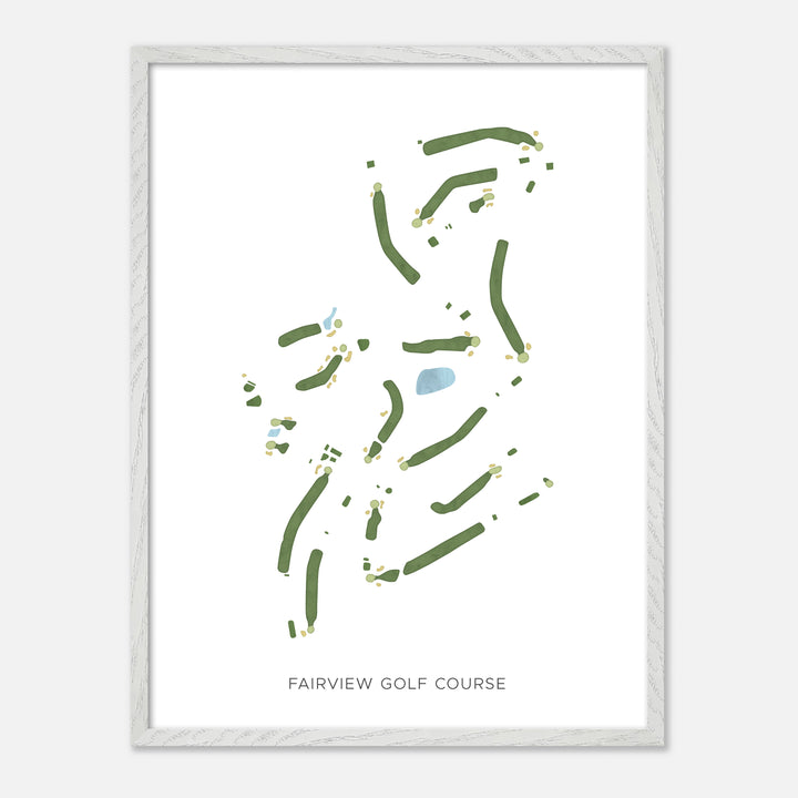 Print of Fairview Golf Course Modern Map
