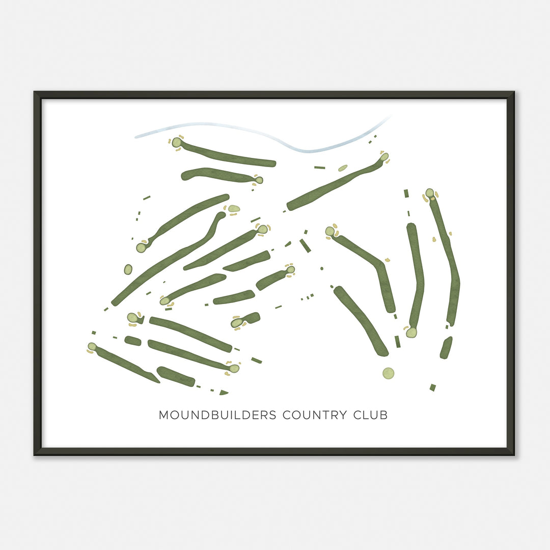 Print of Moundbuilders Country Club Modern Map